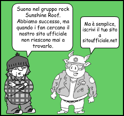 Problema tipico di ricerca del Sito Ufficiale di una band